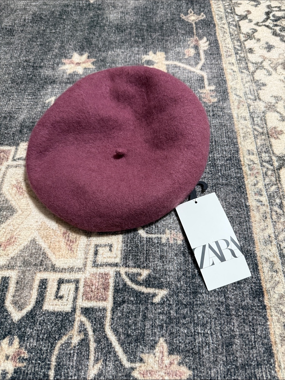 ZARA Plum Wool Beret